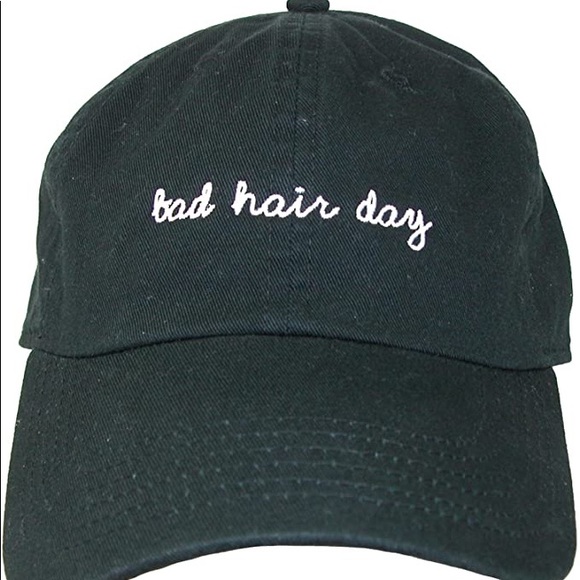 Accessories - 🌿 Black & White Bad Hair Day Baseball Cap
